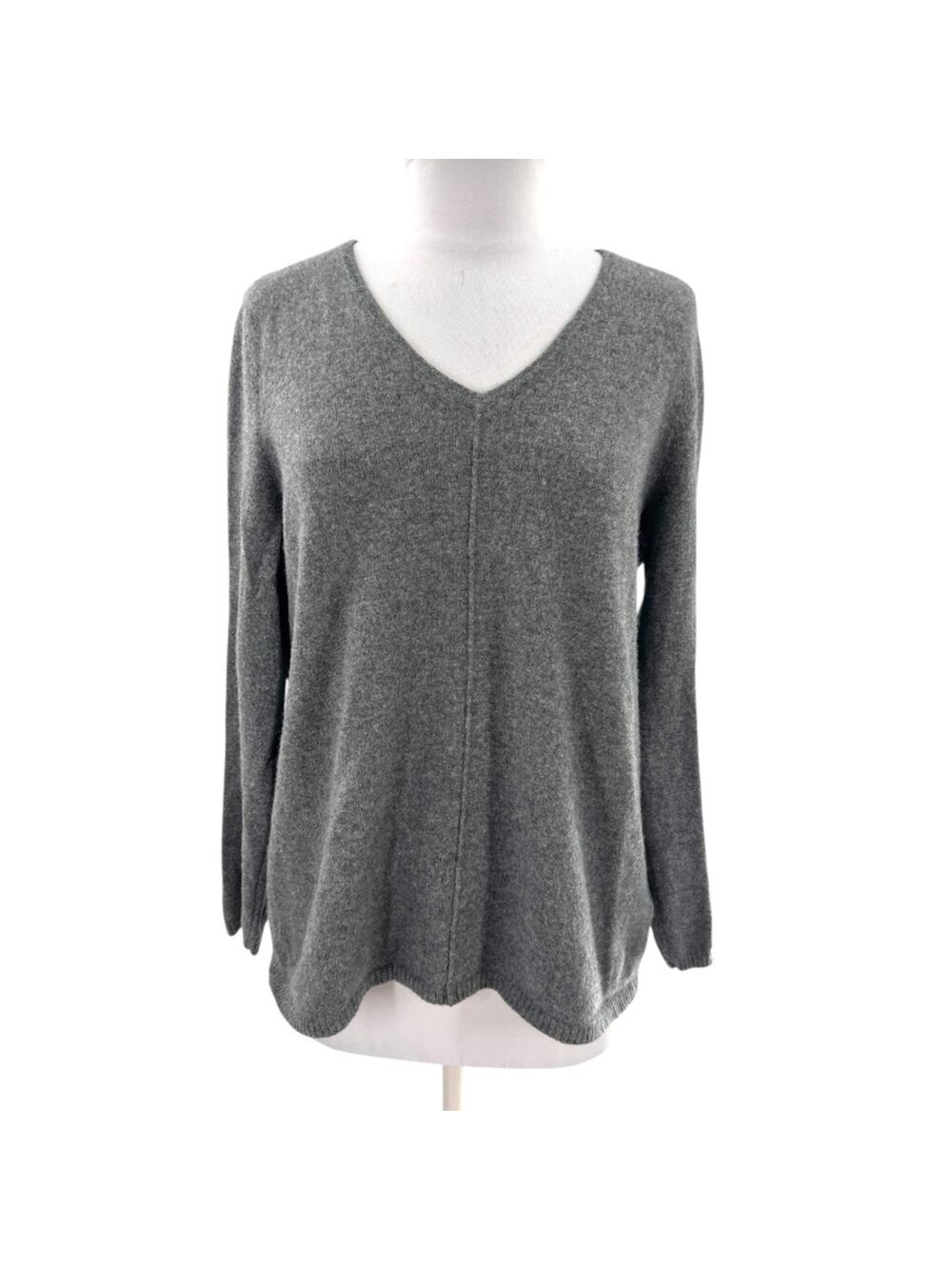 Belford v neck cashmere sweater gray‎ sz XL